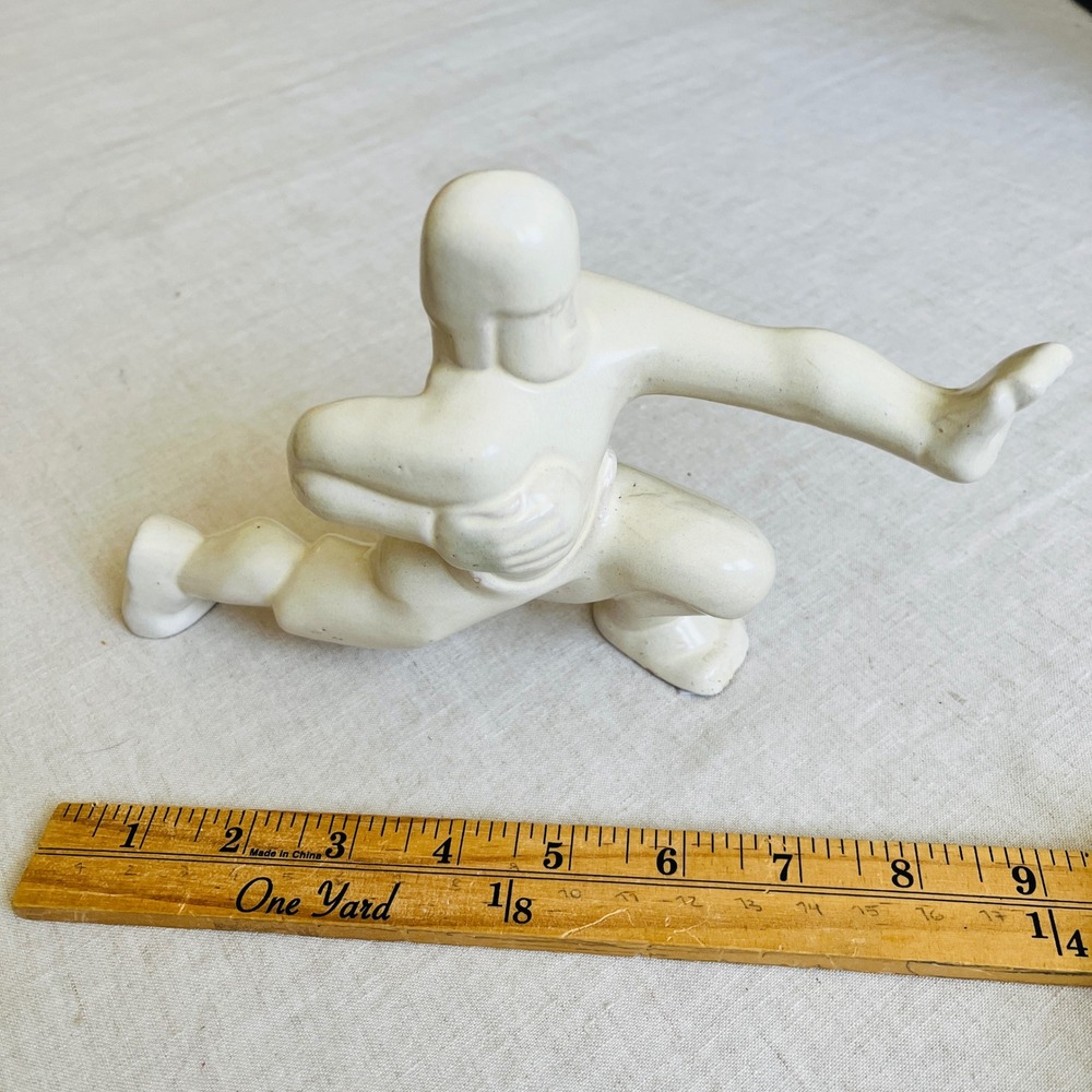 Shearwater Pottery football Player Walter Inglis Anderson cream crackle 1936